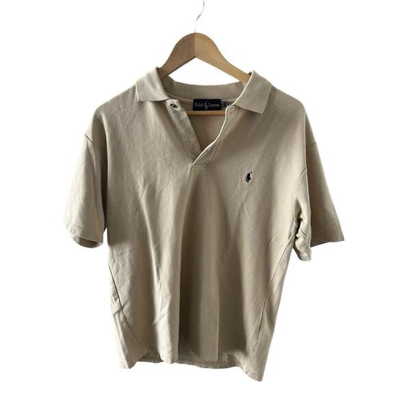 Ralph Lauren Black Label Polo Size M Camel Beige Collared - Picture 2 of 6
